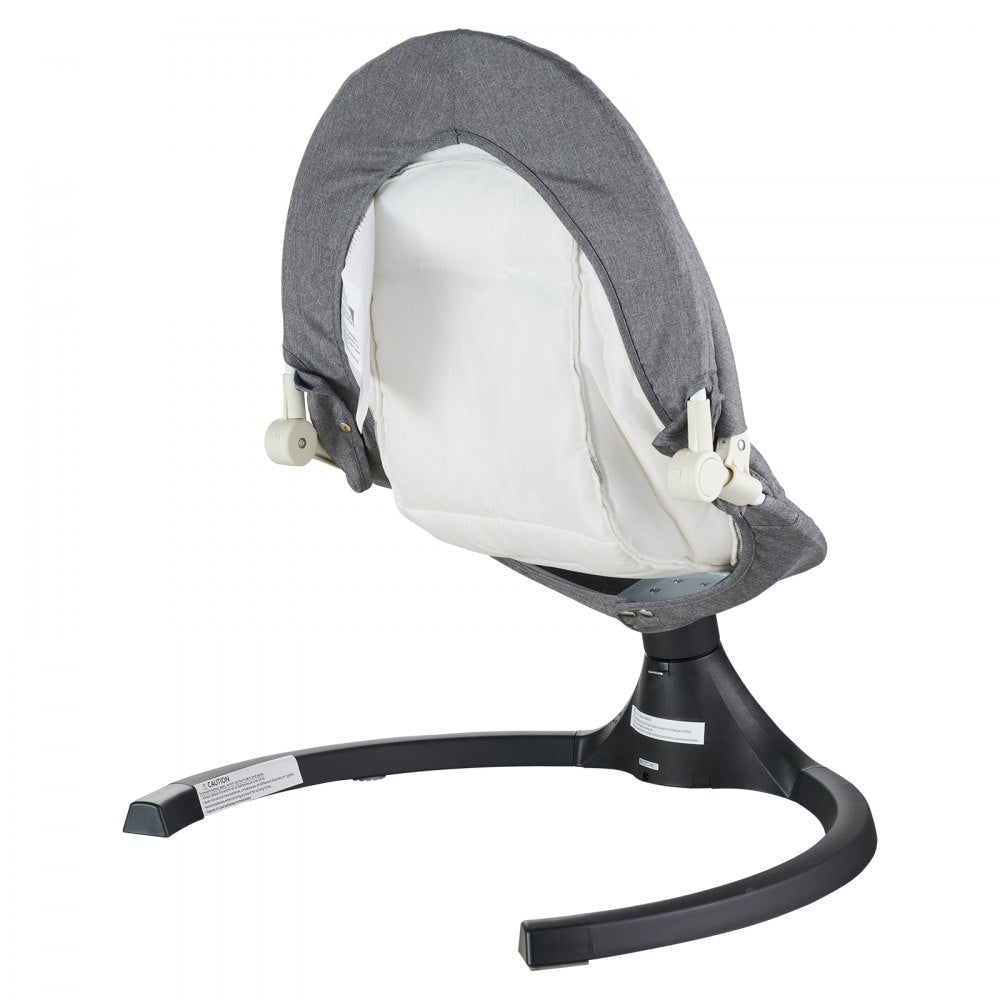 VEVOR Baby Swing, 5-Speed Baby Rocker with 3 Seat Position, Portable Infant Swing for Newborn with PVC Touch Panel, Remote Control, Bluetooth, 10 Lullabies & Toy Bar for 0-9 Month/0-20 lbs Boys Girls