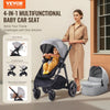 VEVOR Travel System Stroller with Infant Bassinet, 2-in-1 Baby Cradle Stroller Combo, Reversible Seat, Easy One-button Folding, EVA Tires with Brake Aluminum Stroller Carseat Combo Set (Dark Gray)