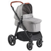 VEVOR Travel System Stroller with Infant Bassinet, 2-in-1 Baby Cradle Stroller Combo, Reversible Seat, Easy One-button Folding, EVA Tires with Brake Aluminum Stroller Carseat Combo Set (Dark Gray)