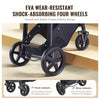 VEVOR Travel System Stroller with Infant Bassinet, 2-in-1 Baby Cradle Stroller Combo, Reversible Seat, Easy One-button Folding, EVA Tires with Brake Aluminum Stroller Carseat Combo Set (Black)