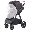 VEVOR Travel System Stroller with Infant Bassinet, 2-in-1 Baby Cradle Stroller Combo, Reversible Seat, Easy One-button Folding, EVA Tires with Brake Aluminum Stroller Carseat Combo Set (Black)