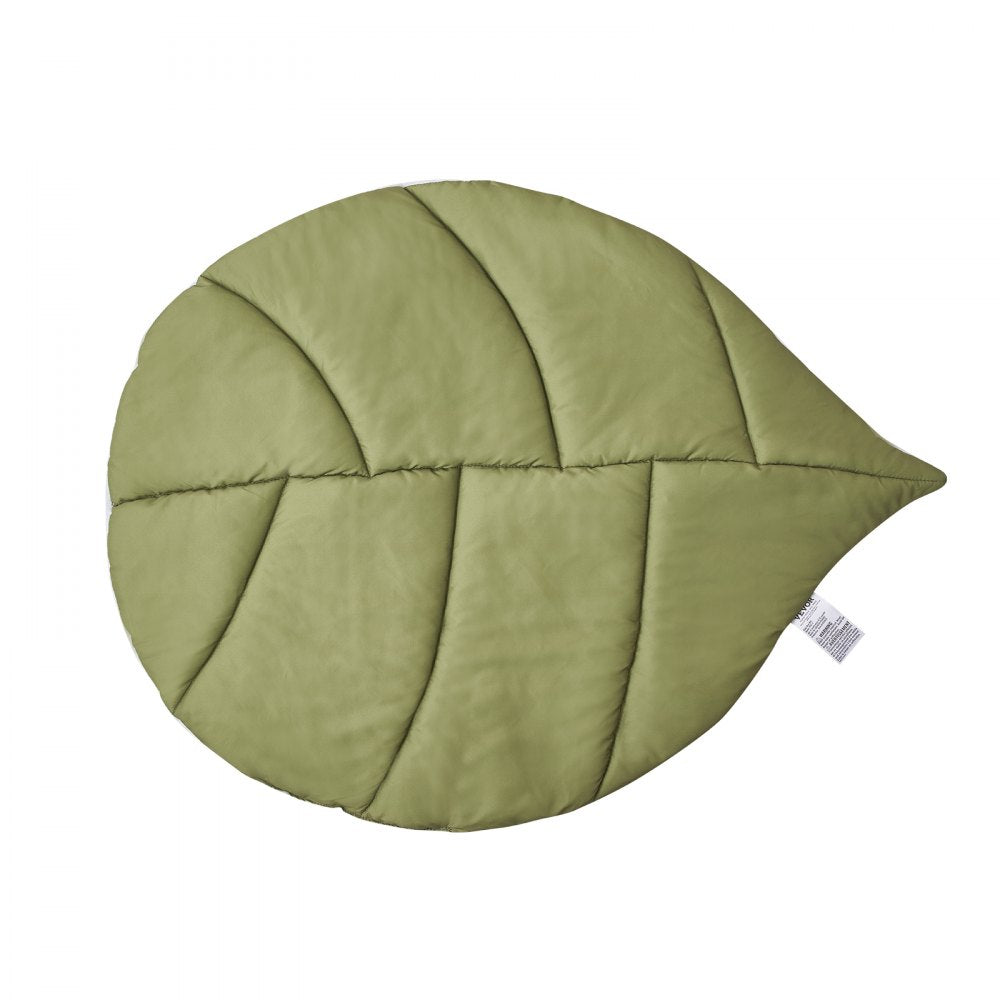 VEVOR Baby Play Gym Mat, Baby Activity Mat with 6 Sensory Toys, Oversize Leaf-Shaped Tummy Time Mat for 0-18 Months Newborn Infant, Baby Essential Gift for Motor Skills & Early Cognitive Development