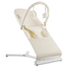 VEVOR Baby Bouncer, Folding Bouncer Seat for Babies 0-9 Months, Newborn Bouncer Chair with 2 Reclining Angles & Rotatable Toy Bar, Portable Infant Rocker with Carrying Bag for Indoors Outdoors, Beige