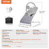VEVOR Baby Bouncer, Folding Bouncer Seat for Babies 0-9 Months, Newborn Bouncer Chair with 2 Reclining Angles & Rotatable Toy Bar, Portable Infant Rocker with Travel Bag for Indoor Outdoor, Light Gray