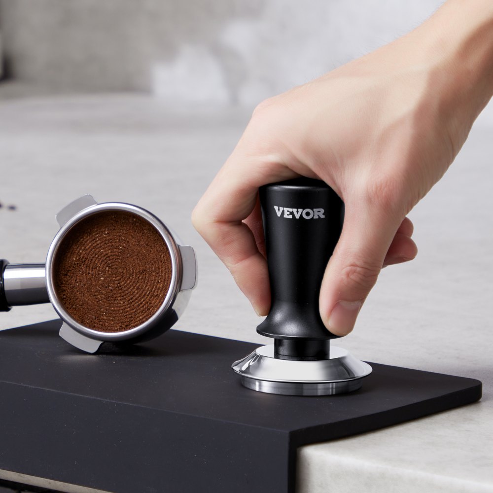 VEVOR Espresso Tamper 58mm, Spring Loaded Coffee Tamper, 30 lbs Tamper Tool Espresso, Stainless Tamper with Non-Slip Grip