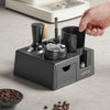 VEVOR Espresso Tamping Station, ABS Material, 7-in-1 Multifunctional Tamping Station with Detachable Slot, Easy to Clean Espresso Knock Box with Non-Slip Base, Fits for 51-58 mm Handles