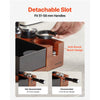 VEVOR Espresso Tamping Station, Sapele Wood, 9-in-1 Multifunctional Tamping Station with Detachable Slot, Easy to Clean Espresso Knock Box with Non-Slip Base, Fits for 51-58 mm Handles