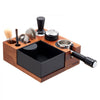 VEVOR Espresso Tamping Station, Sapele Wood, 9-in-1 Multifunctional Tamping Station with Detachable Slot, Easy to Clean Espresso Knock Box with Non-Slip Base, Fits for 51-58 mm Handles