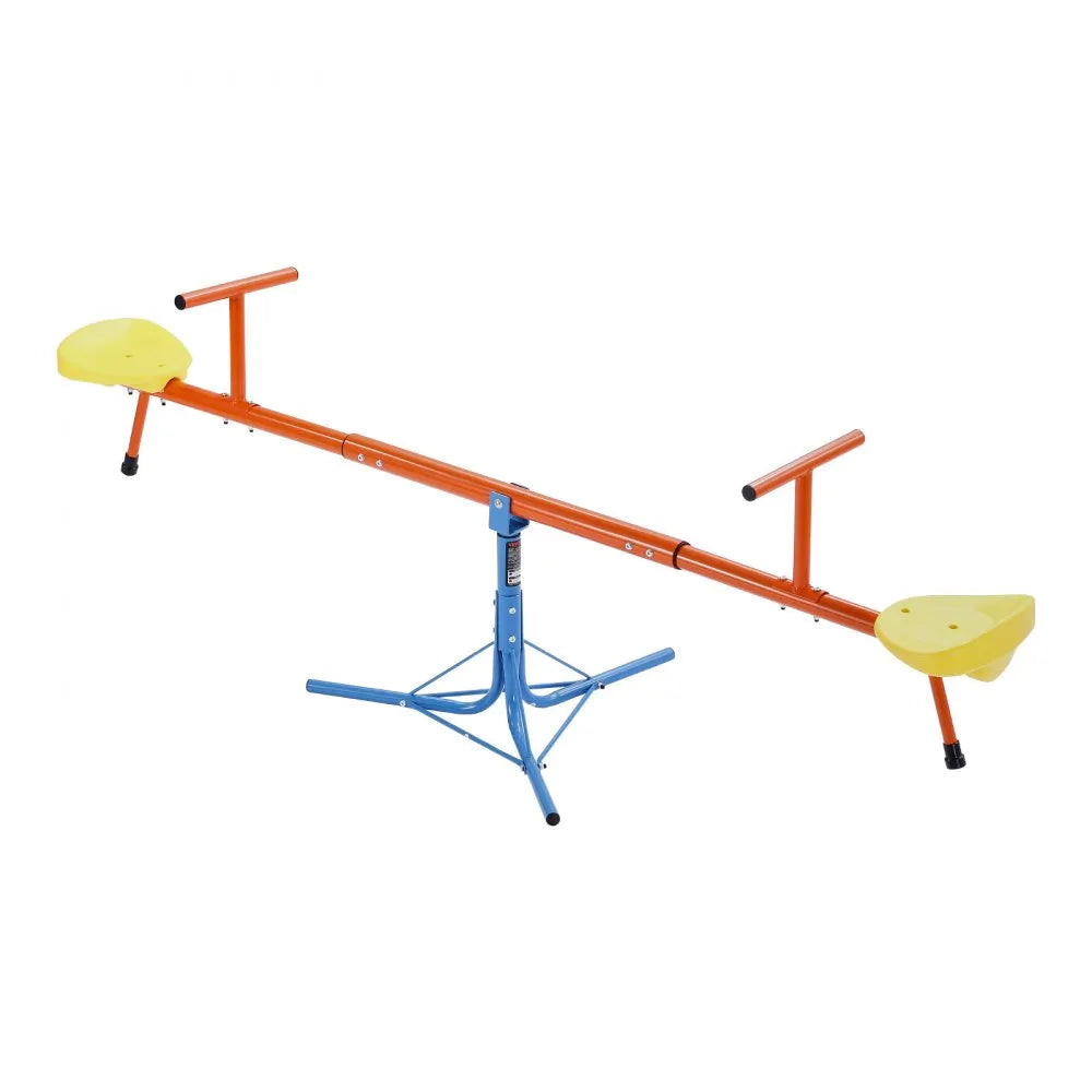 VEVOR Kids Seesaw, 100 lbs Load Capacity per Seat, Sit and Spin Teeter Totter with 3-prong Support Legs, Kids Outdoor Playground Equipment, Swiveling 360 Degrees Rotating for Children Aged 3+