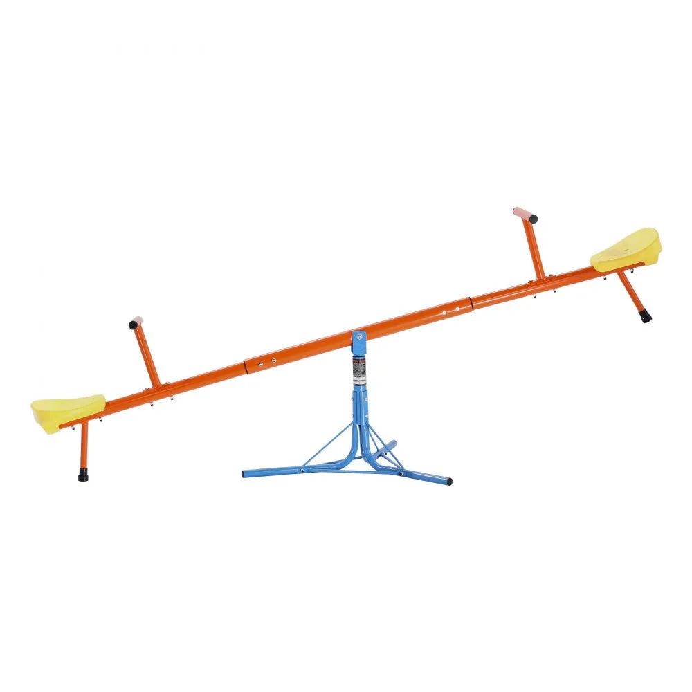 VEVOR Kids Seesaw, 100 lbs Load Capacity per Seat, Sit and Spin Teeter Totter with 3-prong Support Legs, Kids Outdoor Playground Equipment, Swiveling 360 Degrees Rotating for Children Aged 3+