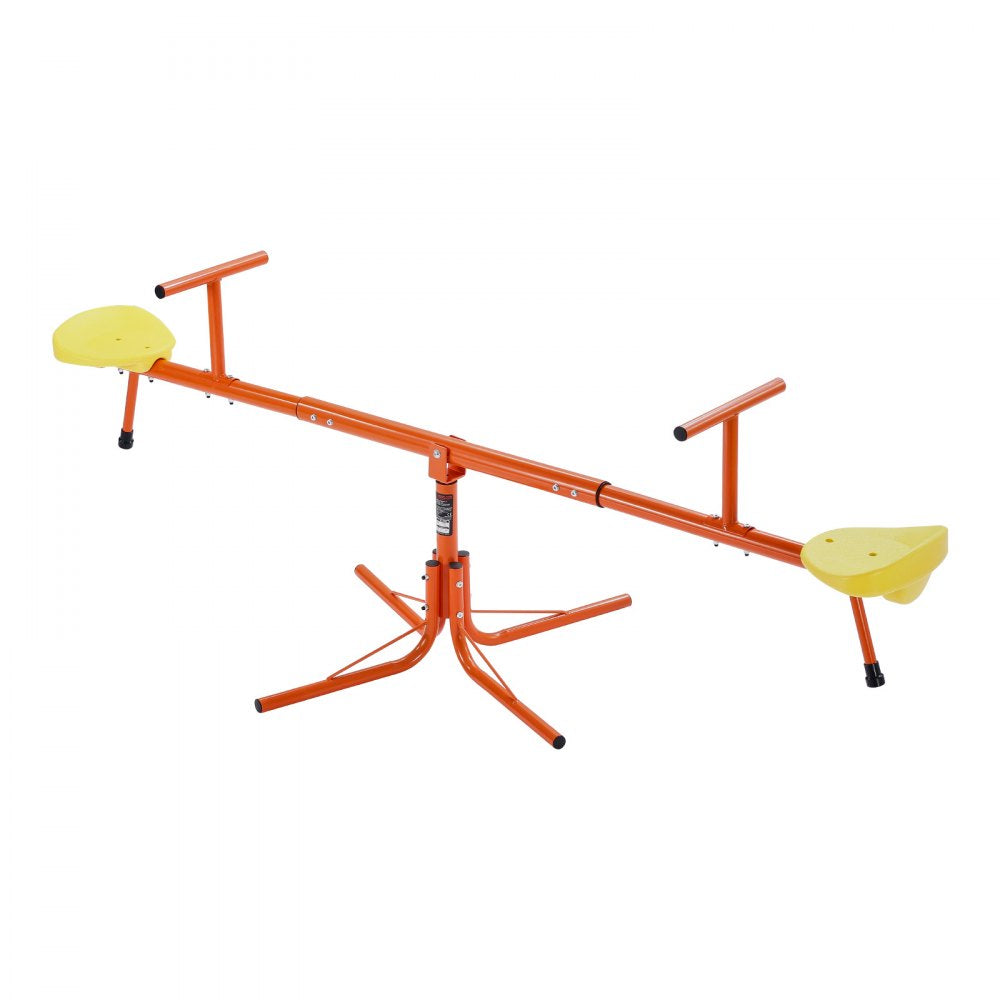 VEVOR Kids Seesaw, 100 lbs Load Capacity per Seat, Sit and Spin Teeter Totter with 4-prong Support Legs, Kids Outdoor Playground Equipment, Swiveling 360 Degrees Rotating for Children Aged 3+