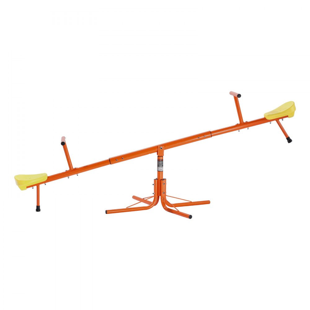 VEVOR Kids Seesaw, 100 lbs Load Capacity per Seat, Sit and Spin Teeter Totter with 4-prong Support Legs, Kids Outdoor Playground Equipment, Swiveling 360 Degrees Rotating for Children Aged 3+