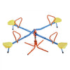 VEVOR Kids Seesaw, 110 lbs Load Capacity per Seat, Sit and Spin Teeter Totter with 4-prong Support Legs, Kids Outdoor Playground Equipment, Swiveling 360 Degrees Rotating for Children Aged 3+, 4 Seats