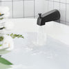 VEVOR Tub and Shower Faucet Set, Complete with 5.1-Inch Rainfall Shower Head and Bathtub Spout, 5-Setting Adjustable Spray, Single-Handle Tub Trim Kit with Brass Pressure Balancing Valve, Matte Black