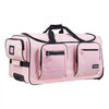 VEVOR Dance Bag with Garment Rack, 29 Inch Rolling Dance Duffel, with Wheels, USB Port, Height Adjustable Clothes Rack, Privacy Protection Curtain, Ideal for Travel and Competitions, Matte Pink