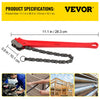 VEVOR Chain Wrench Pipe 36inch,Heavy Duty Oil Filter Chain Wrench Capacity 4-1/2 to 7-1/2inch ,Chain Wrench 30inch (760 mm) Chain Length Plumbing Pipe Tool