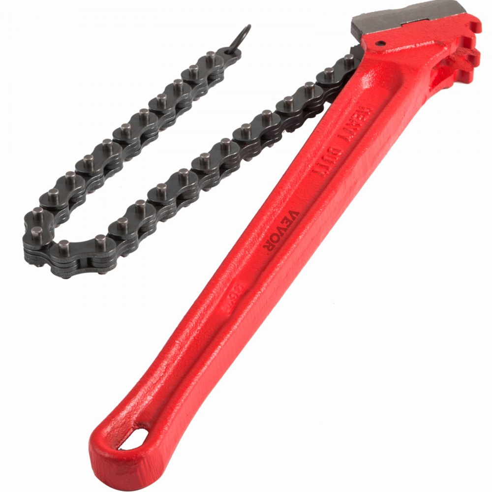 VEVOR Chain Wrench Pipe 36inch,Heavy Duty Oil Filter Chain Wrench Capacity 4-1/2 to 7-1/2inch ,Chain Wrench 30inch (760 mm) Chain Length Plumbing Pipe Tool