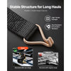 VEVOR Ladder Rack Ratchet Straps, 1.87-2 in Black Round Tube Mount, 1.5 in Wide x 7.4 ft Long Black Ladder Rack Straps with Double J-Hooks, 500 lbs Load Heavy Duty, Cargo Buckle Lock Strap (2 Pack)