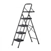 VEVOR 4 Step Ladder, Folding Step Stool with Wide Anti-Slip Pedal, Tool Tray, Comfort Handgrip, 600 lbs Capacity Portable Steel Ladder, Multi-Use for Kitchen, Home, Household and Office, Black