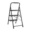 VEVOR 3 Step Ladder, Folding Step Stool with Wide Anti-Slip Pedal and Comfort Handgrip, Lightweight 600 lbs Capacity Portable Steel Ladder, Multi-Use for Kitchen, Home, Household and Office, Black