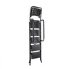 VEVOR 5 Step Ladder, Folding Step Stool with Wide Anti-Slip Pedal, Tool Tray, Dual Side Handrails, 600 lbs Capacity Portable Steel Ladder, Multi-Use for Kitchen, Home, Household and Office, Black
