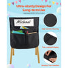 VEVOR Chair Pockets for Classroom, 12 Pack, 18 x 20 Inches Chairback Buddy Pocket with Name Tag, Back of Chair Organizer for Kids in Classroom, Kindergarten, School, and Home, Black