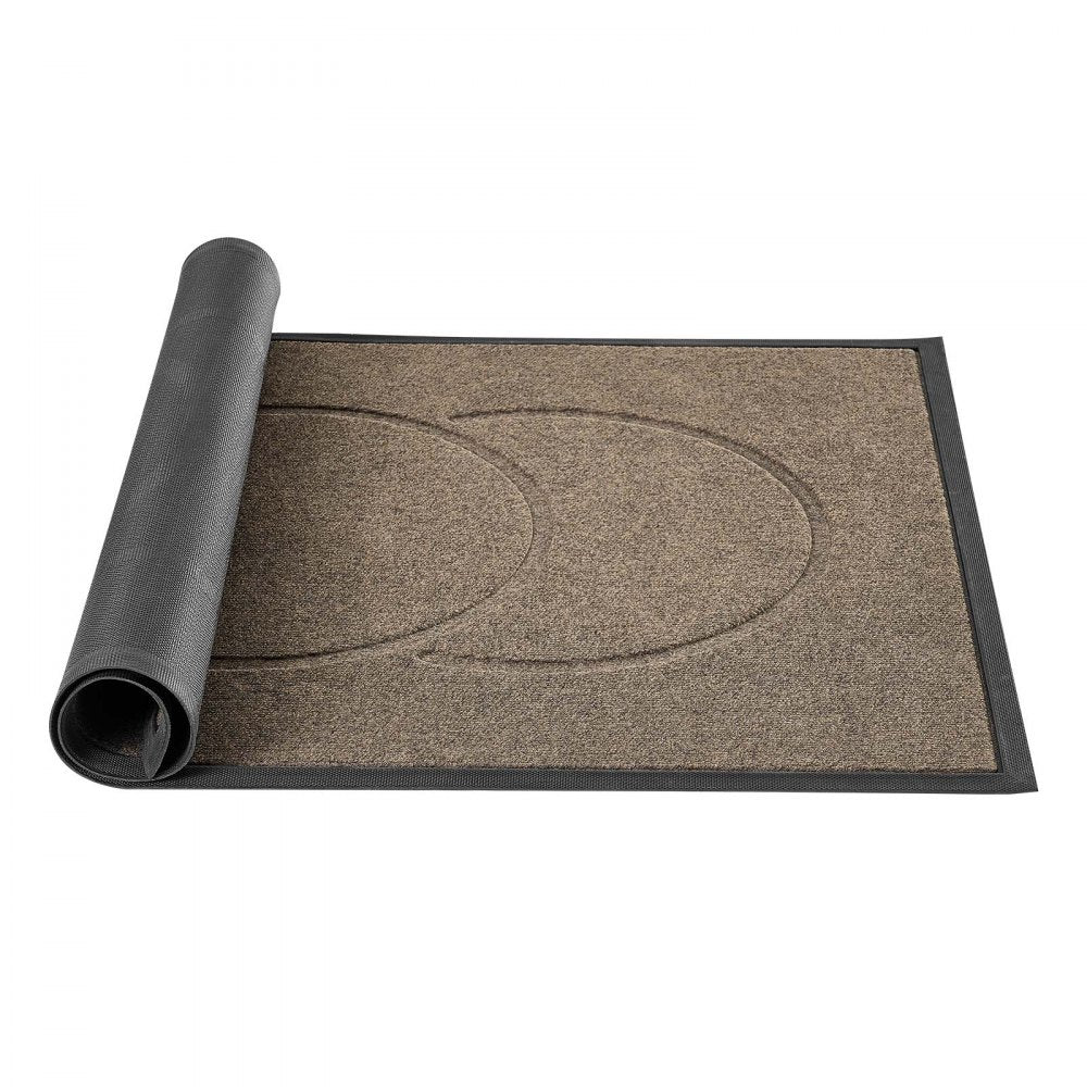 VEVOR Front Door Mat, 47 x 32 in Commercial Floor Mat for Indoor and Outdoor, Modern Stylish Carpet with TPE Backing, Heavy Duty Washable Entry Industrial Rug for Hallway, Balcony, Garage, Brown