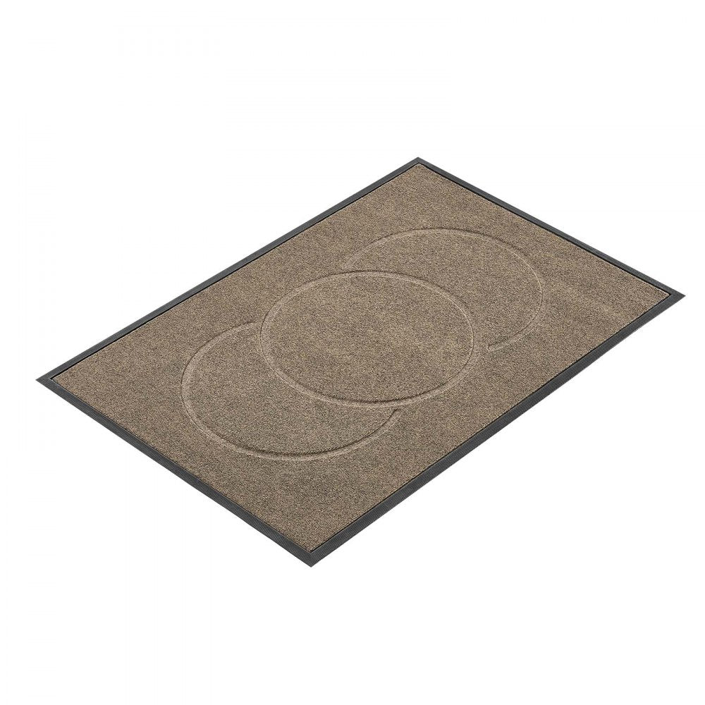 VEVOR Front Door Mat, 47 x 32 in Commercial Floor Mat for Indoor and Outdoor, Modern Stylish Carpet with TPE Backing, Heavy Duty Washable Entry Industrial Rug for Hallway, Balcony, Garage, Brown