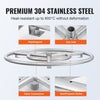VEVOR 18 inch Round Stainless-Steel Fire Pit Burner Ring, Drop-in Fire Pit Ring Burner Kit for Natural Gas & Propane - with 150,000 BTU Heat Output for Indoor/Outdoor Use