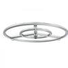 VEVOR 18 inch Round Stainless-Steel Fire Pit Burner Ring, Drop-in Fire Pit Ring Burner Kit for Natural Gas & Propane - with 150,000 BTU Heat Output for Indoor/Outdoor Use