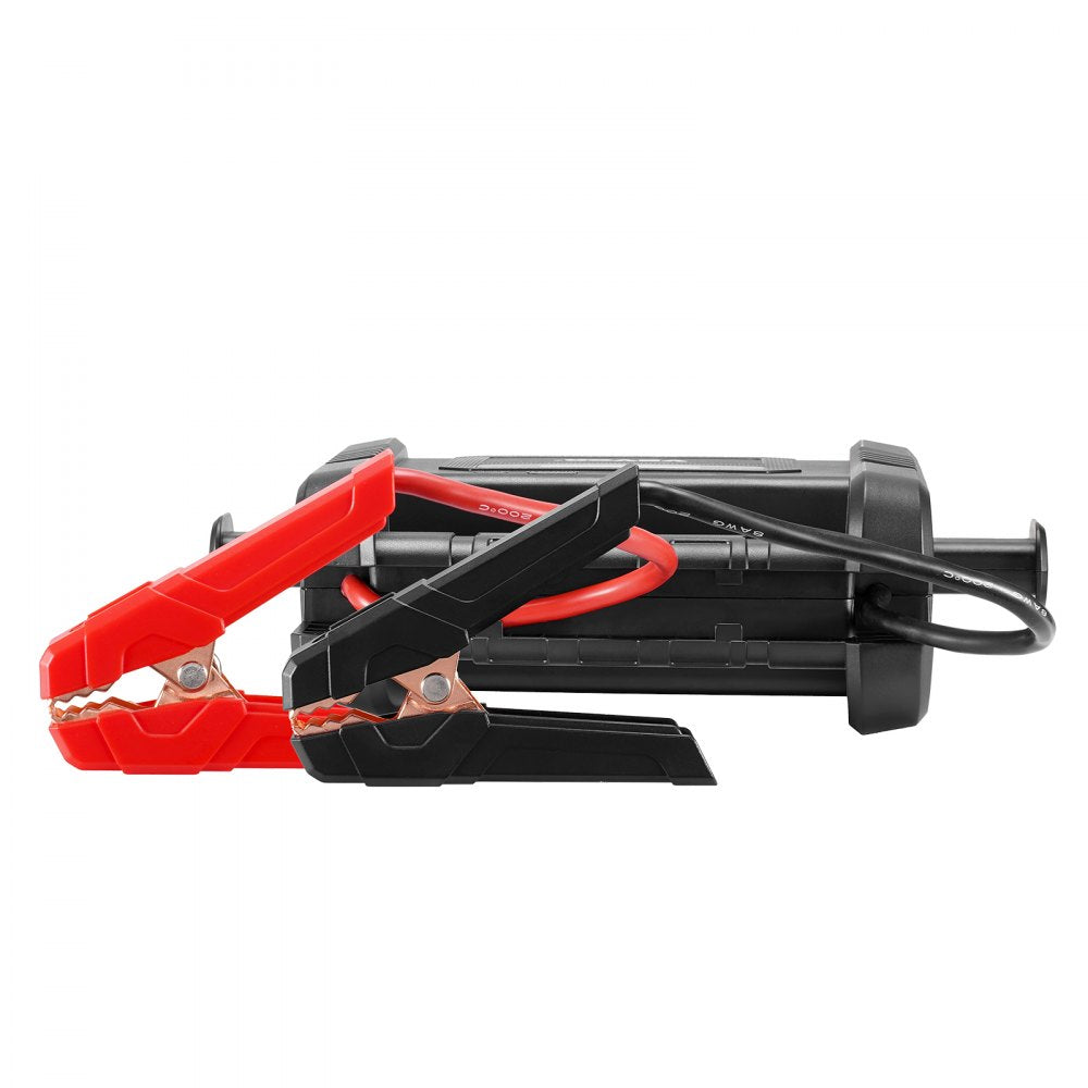 VEVOR 4000A Peak Jump Starter, Portable 12V Lithium Car Battery Booster Pack, Power Bank for All Gas and up to 10L Diesel Engines, with LED Flashlight and Safety Jumper Cables
