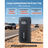 VEVOR Jump Starter, 1500A Peak, Car Jumper Starter Battery Pack, 12V Portable Lithium Battery Booster, Jump Box Power Bank with 3 Modes Flashlight and Jumper Cable, for Up to 6L Gas/4L Diesel Engines