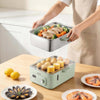 VEVOR Electric Food Steamer 13.7 QT 2-Tier Stainless Steel for 3-6 Servings, 1500W Vegetable & Meal Steamer for Cooking with 9 Pre-Programmed Settings, Keep Warm, for Veggies, Seafood & Rice, Green