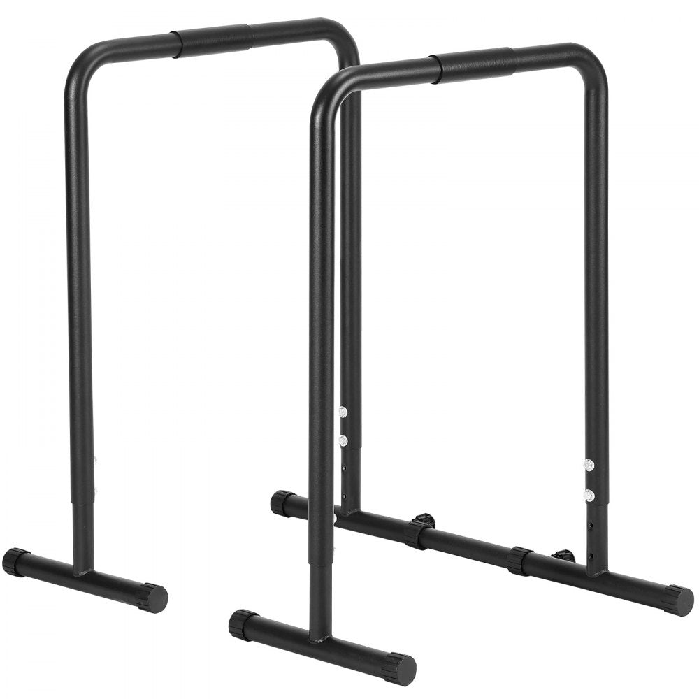 VEVOR Dip Bar, 440 lbs Capacity, Heave Duty Dip Stand Station with Adjustable Height, Fitness Workout Dip Bar Station Stabilizer Parallette Push Up Stand, Parallel Bars for Strength Training Home Gym