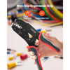 VEVOR Crimping Tool, 22-10 AWG Ratcheting Wire Crimper Tool, Labor-Saving Electrical Terminal Crimp Pliers with Clear Metric & AWG Markings, Quick Release, Adjustable Force for Multiple Terminals