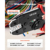 VEVOR Crimping Tool, 24-10 AWG Ratcheting Wire Crimper Tool, Labor-Saving Electrical Terminal Crimp Pliers with Clear Metric & AWG Markings, Quick Release, Adjustable Pressure for Multiple Terminals