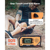 VEVOR Emergency Weather Radio, 2000mAh Battery, FM/AM/WB/NOAA Alert Solar Hand Crank Emergency Radio, with USB Charging Cable, SOS Alarm and Flashlight, Portable for Outdoor Emergencies, Camping