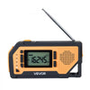 VEVOR Emergency Weather Radio, 2000mAh Battery, FM/AM/WB/NOAA Alert Solar Hand Crank Emergency Radio, with USB Charging Cable, SOS Alarm and Flashlight, Portable for Outdoor Emergencies, Camping