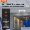 VEVOR 6 Pack Commercial Emergency Light, 3W, White LED Emergency Exit Lighting Fixtures with 180 Minutes Backup Battery Adjustable 2 LED Square Head, Ceiling or Wall Mount for Business Power Outages