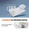 VEVOR 6 Pack Commercial Emergency Light, 3W, White LED Emergency Exit Lighting Fixtures with 180 Minutes Backup Battery Adjustable 2 LED Square Head, Ceiling or Wall Mount for Business Power Outages