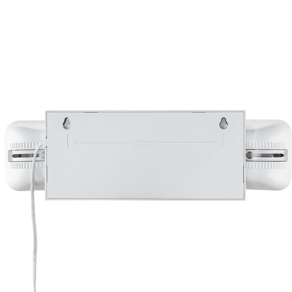 VEVOR 6 Pack Commercial Emergency Light, 3W, White LED Emergency Exit Lighting Fixtures with 180 Minutes Backup Battery Adjustable 2 LED Square Head, Ceiling or Wall Mount for Business Power Outages