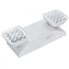 VEVOR 6 Pack Commercial Emergency Light, 3W, White LED Emergency Exit Lighting Fixtures with 180 Minutes Backup Battery Adjustable 2 LED Square Head, Ceiling or Wall Mount for Business Power Outages