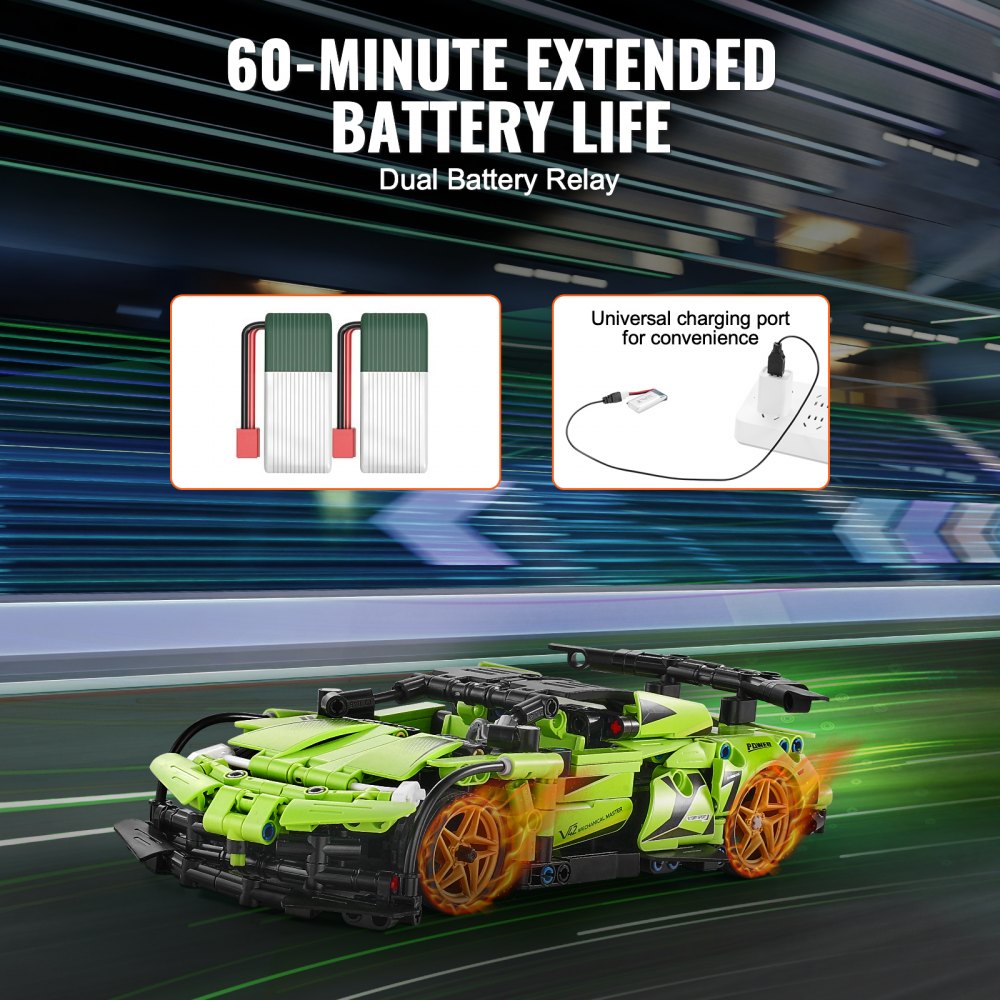 VEVOR STEM Building Toys for Kids, 2-in-1 461 PCS Blocks, Remote Control Car Building Kits Remote & APP Controlled Car/Robot, RC STEM Robots Building Set Gifts for Boys Girls Aged 6+
