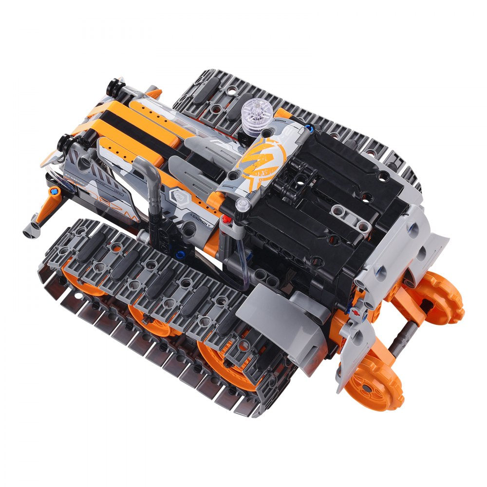 VEVOR STEM Building Toys for Kids, 5-in-1 554 PCS, Remote Control Car Building Kits Remote & APP Controlled Car/Robot/Tank/Rubik's Cube/Snowplow, RC STEM Robots Building Set for Boys Girls Aged 6+