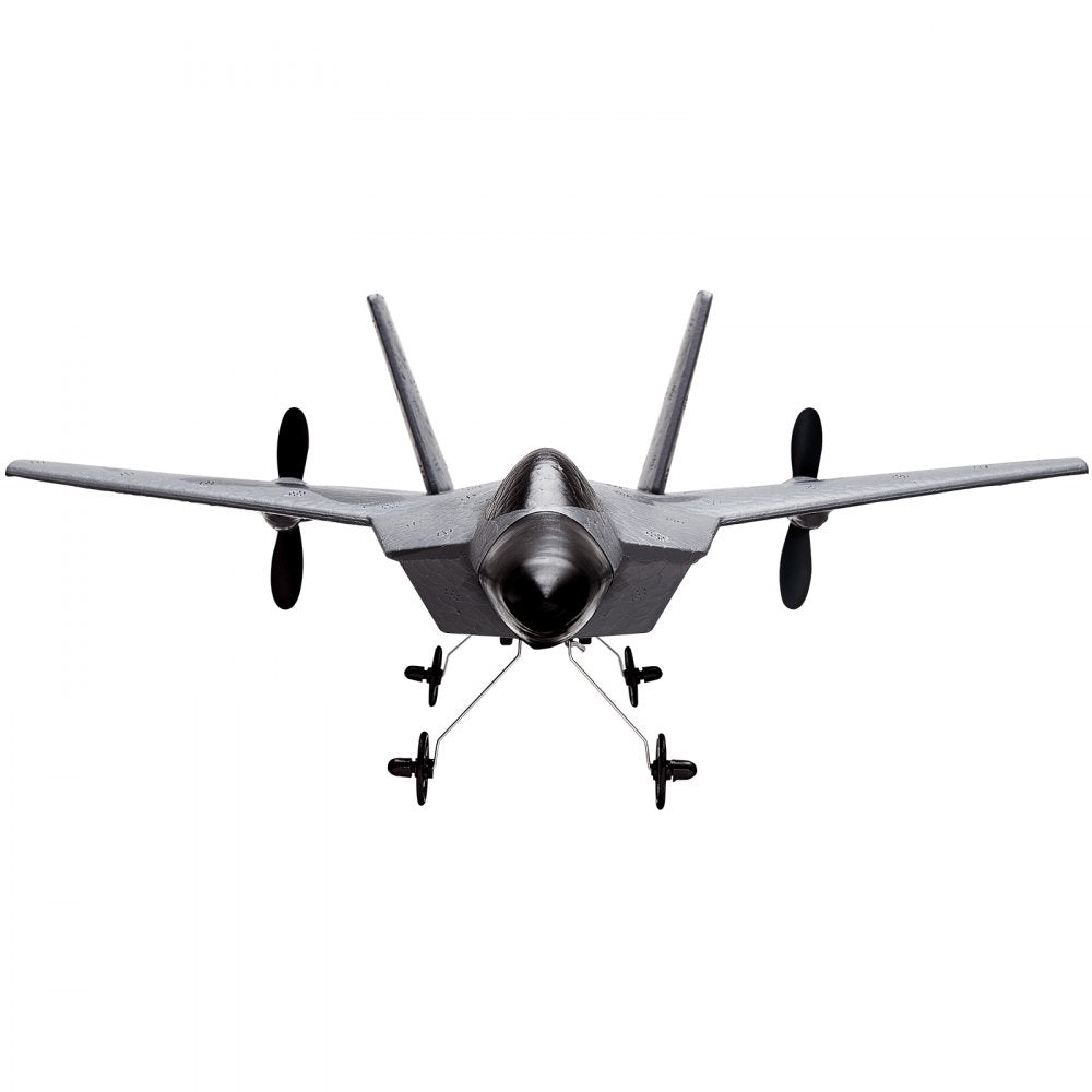 VEVOR RC Plane, 2.4GHZ 2 Channel Remote Control Airplane with 6-Axis Gyro Stabilizer, Ready to Fly Fighter Aircraft Plane Toy with 2 Batteries, Easy to Fly RC Glider for Adults Kids Beginners Boys