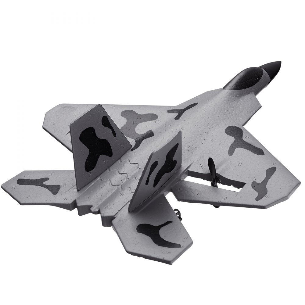 VEVOR RC Plane, 2.4GHZ 2 Channel Remote Control Airplane with 6-Axis Gyro Stabilizer, Ready to Fly Fighter Aircraft Plane Toy with 2 Batteries, Easy to Fly RC Glider for Adults Kids Beginners Boys