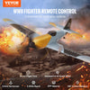 VEVOR RC Plane, 2.4GHZ 3 Channel Remote Control Airplane with 6-Axis Gyro Stabilizer, Ready to Fly Fighter Aircraft Plane Toy with 2 Batteries, Easy to Fly RC Glider for Adults Kids Beginners Boys