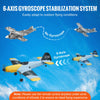 VEVOR RC Plane, 2.4GHZ 3 Channel Remote Control Airplane with 6-Axis Gyro Stabilizer, Ready to Fly Fighter Aircraft Plane Toy with 2 Batteries, Easy to Fly RC Glider for Adults Kids Beginners Boys