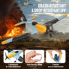 VEVOR RC Plane, 2.4GHZ 3 Channel Remote Control Airplane with 6-Axis Gyro Stabilizer, Ready to Fly Fighter Aircraft Plane Toy with 2 Batteries, Easy to Fly RC Glider for Adults Kids Beginners Boys
