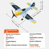 VEVOR RC Plane, 2.4GHZ 3 Channel Remote Control Airplane with 6-Axis Gyro Stabilizer, Ready to Fly Fighter Aircraft Plane Toy with 2 Batteries, Easy to Fly RC Glider for Adults Kids Beginners Boys